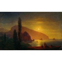 Night in the crimea view of ayu dag 1850