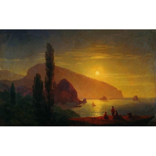 Night in the crimea view of ayu dag 1850