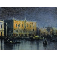 Palace rains in venice by moonlight 1878