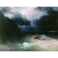 Sailing in a storm 1881