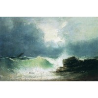 Sea coast wave 1880
