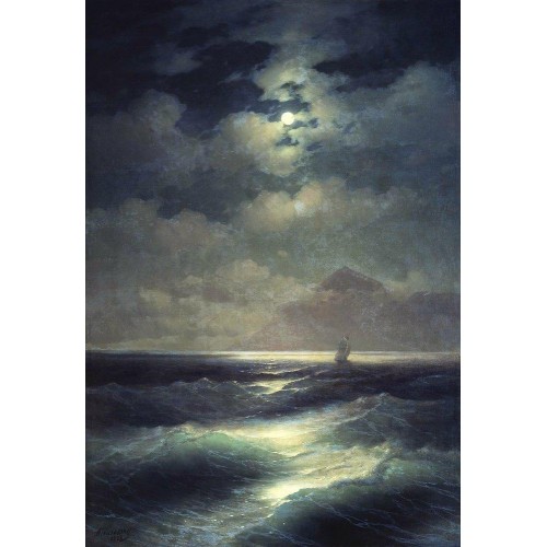 Sea view by moonlight 1878