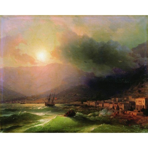 Seaside city view of yalta 1866