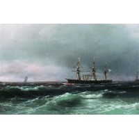 Ship at sea 1870