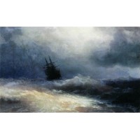 Ship in a storm 1887
