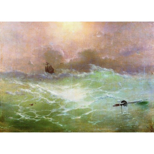 Ship in a storm 1896