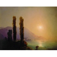 Sunrise on the coast of yalta