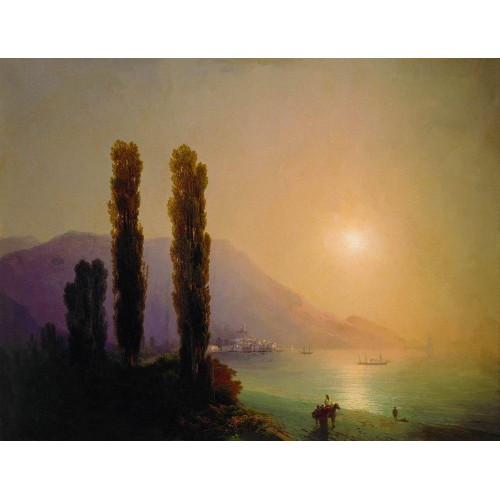 Sunrise on the coast of yalta