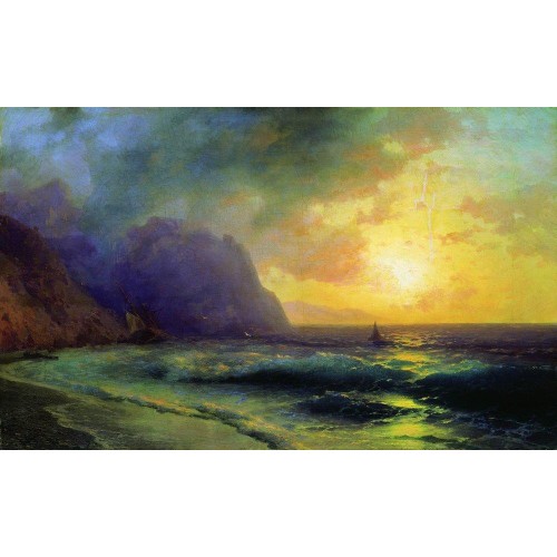 Sunset at sea 1853