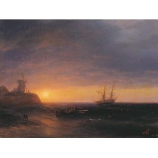 Sunset at sea 1878