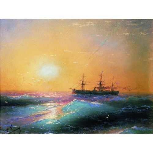 Sunset at sea 1886