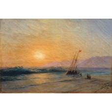 Sunset at sea 1898