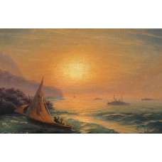 Sunset at sea 1899
