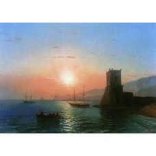 Sunset in feodosia 1865
