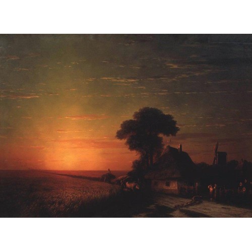 Sunset in little russia 1863