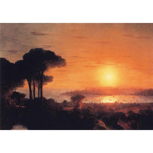 Sunset over the golden horn 1866