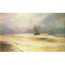 Surf near coast of crimea 1892