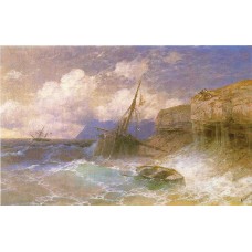 Tempest by coast of odessa 1898