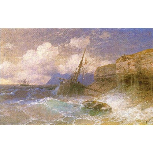 Tempest by coast of odessa 1898