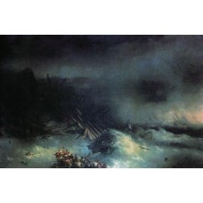 Tempest shipwreck of the foreign ship 1855