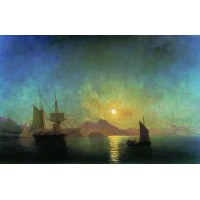 The bay of naples by moonlight 1842