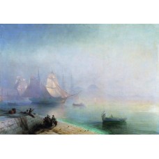 The bay of naples on misty morning 1874