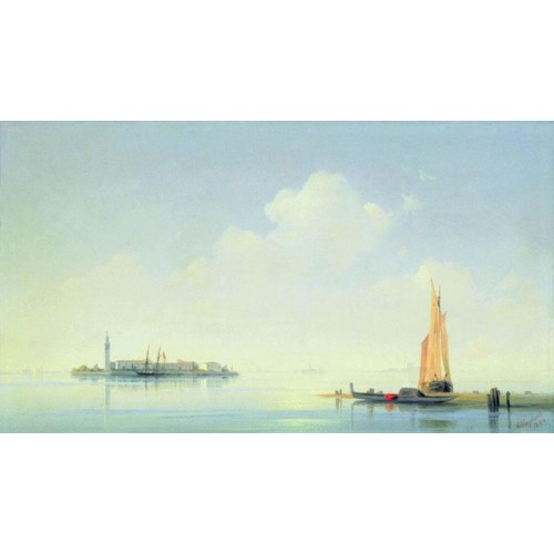 The harbour of venice the island of san georgio 1844