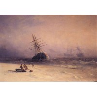 The shipwreck on northern sea 1875