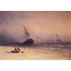 The shipwreck on northern sea 1875