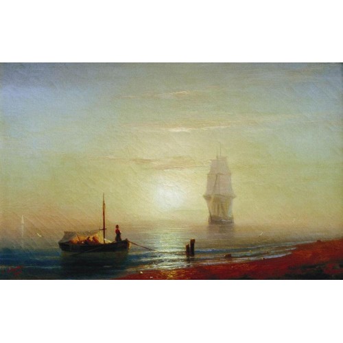 The sunset on sea 1848
