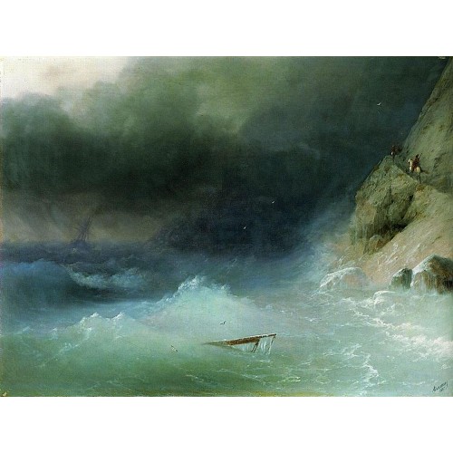 The tempest near rocks 1875