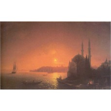 View of constantinople by moonlight 1846
