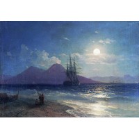 View of the sea at night 1873