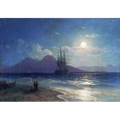 View of the sea at night 1873