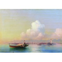 View of venice from lido 1855