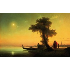 View on lagoon of venice 1841