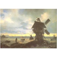 Windmill on the sea coast 1837