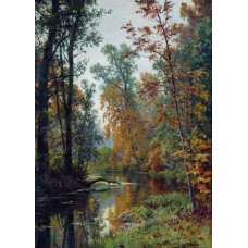 Autumn landscape park in pavlovsk 1888