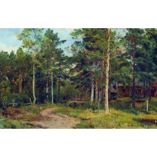 Autumn landscape path in the forest 1894