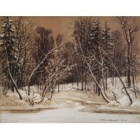 Forest in winter 1884