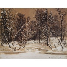 Forest in winter 1884