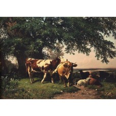 Herd under the trees 1864