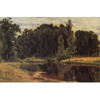 Pond in a old park 1897