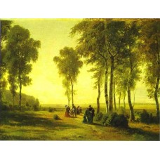 Promenading in the forest 1869
