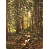 Stream by a forest slope 1880