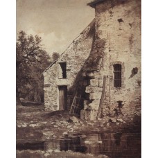 The old house on the shore of the pond