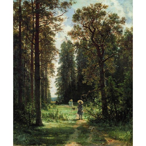 The path through the woods 1880 oil on canvas 1880