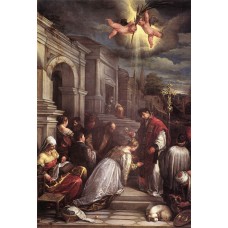 St Valentine Baptizing St Lucilla