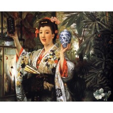Young Lady Holding Japanese Objects