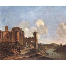 Italian Landscape with SS Giovanni e Paolo in Rome